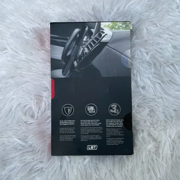 Switch iPhone 11 Pro Max Case Wallet Case Black Book Case LBT Car Vent Holder - Picture 3 of 12